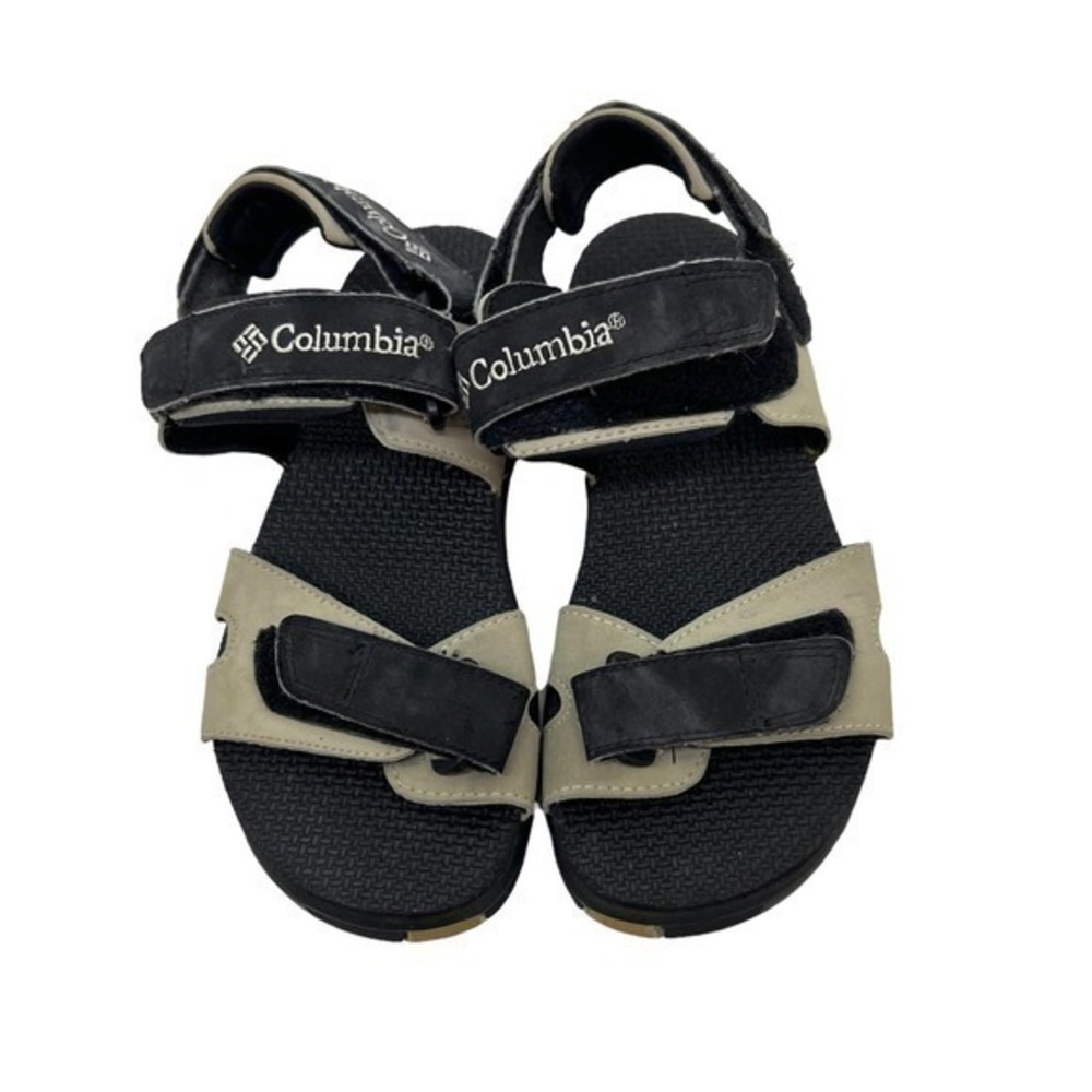 Columbia black hook & loop open toe sports sandals adjustable straps women sz 6